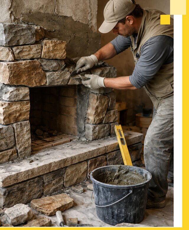 Изготовление и установка каменных каминов под ключ в Сибае