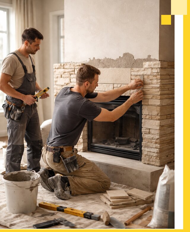 Установка и монтаж каминов для загородного дома в Сибае