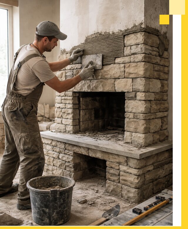 Строительство каминов под ключ в Сибае от проектирования до монтажа