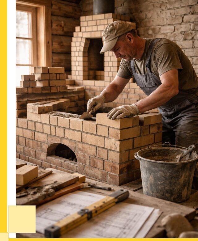 Кладка печей из кирпича в Сибае цены от 30828 р. - ЭриданСба