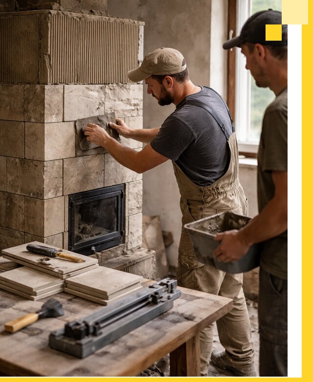 Профессиональная облицовка печей в Сибае: керамика и камень