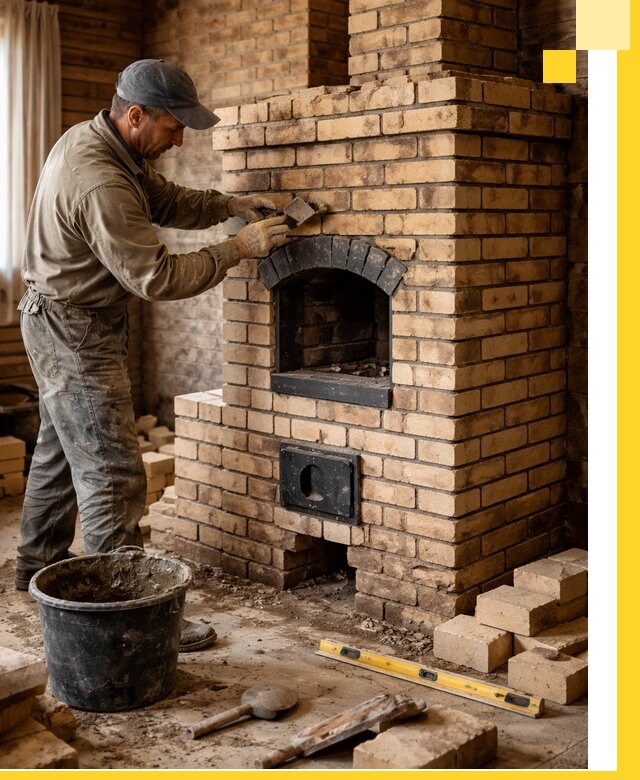 Кирпичные печи под ключ в Сибае: проектирование и кладка