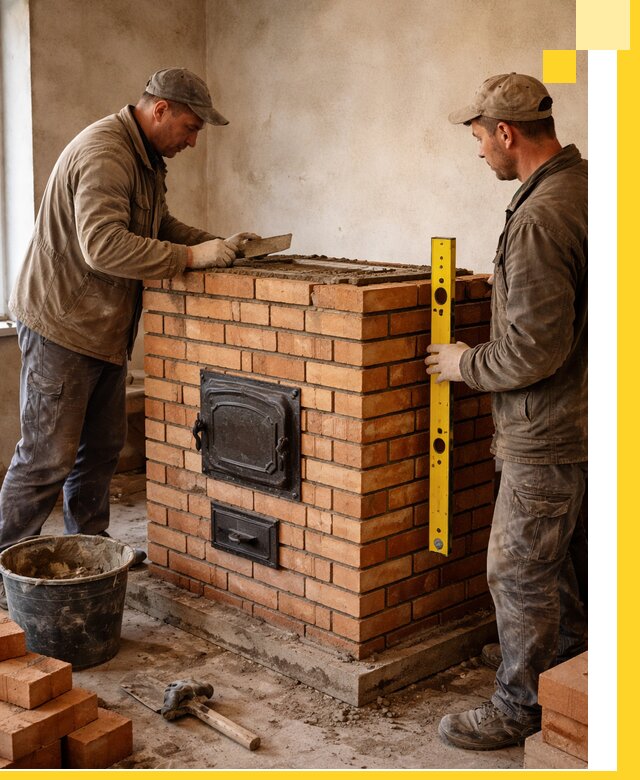 Отопительные печи под ключ в Сибае, установка и сборка