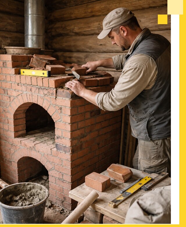 Изготовление и установка русских печей в Сибае под ключ