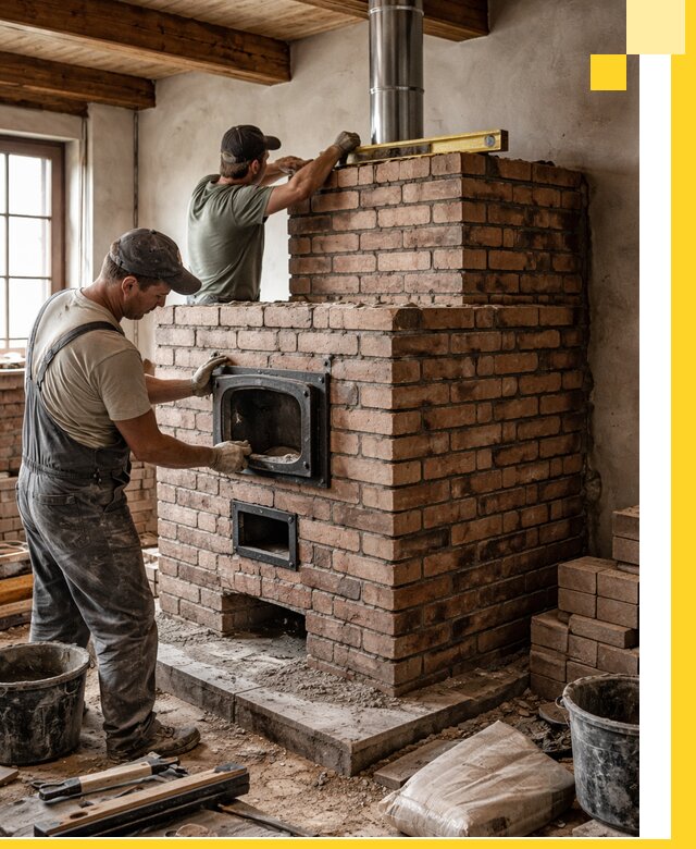 Печи для загородного дома под ключ в Сибае — монтаж и сервис