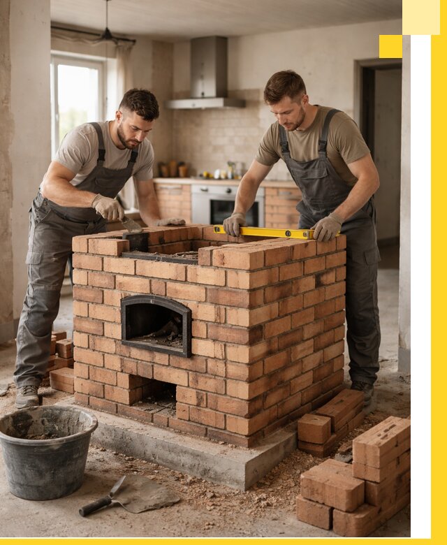 Установка и монтаж печей в частном доме в Сибае под ключ