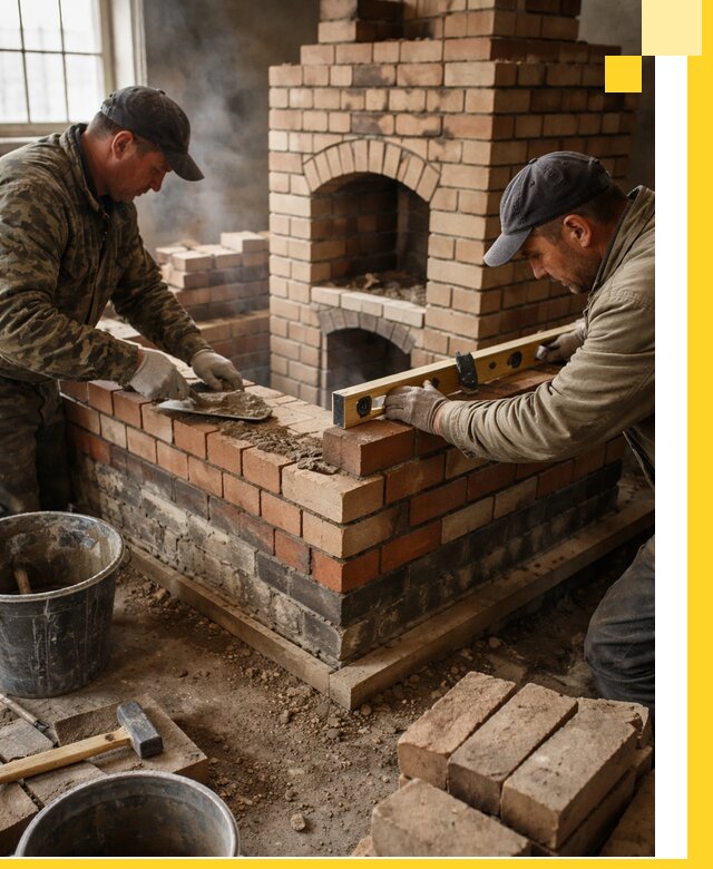 Изготовление и монтаж печей и каминов из кирпича в Сибае