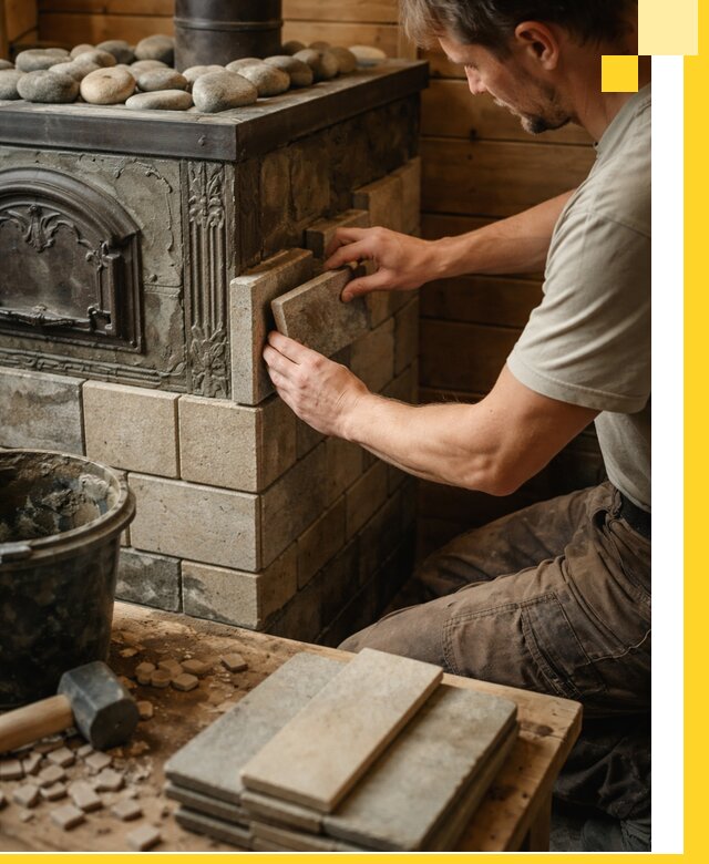 Облицовка банных печей в Сибае профессиональная отделка