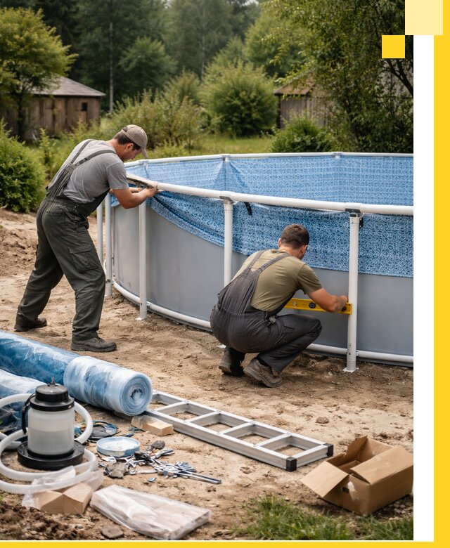 Установка и монтаж каркасных бассейнов в Сибае под ключ