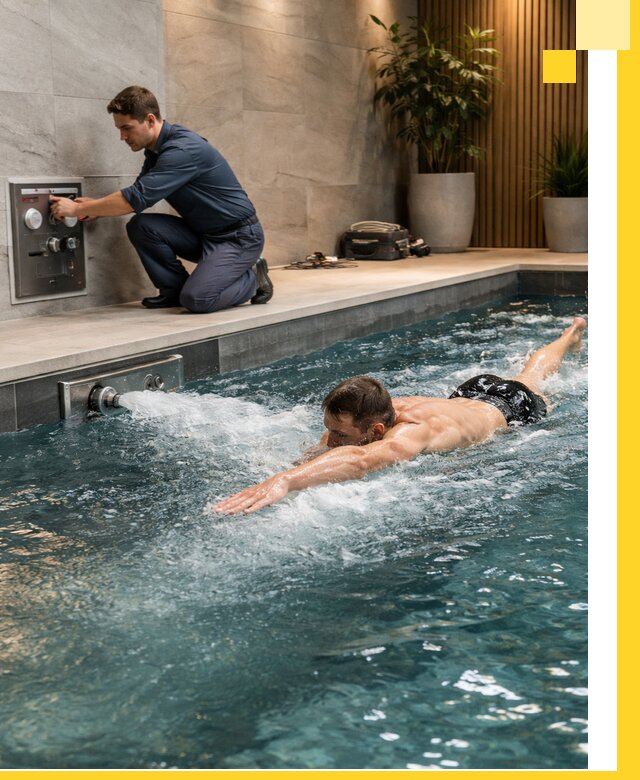 Проектирование и монтаж бассейнов с противотоком в Сибае