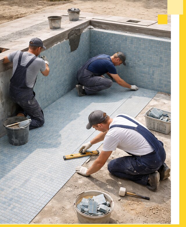 Укладка и установка плитки для бассейнов под ключ в Сибае