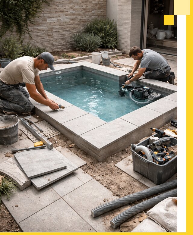 Мини бассейны под ключ в Сибае, дизайн и установка