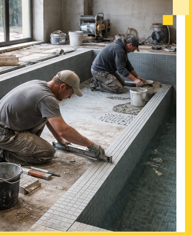 Строительство бассейна в частном доме в Сибае под ключ