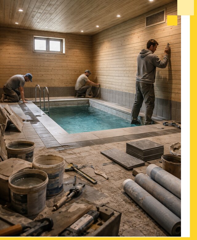 Строительство бани с бассейном и сауной под ключ в Сибае