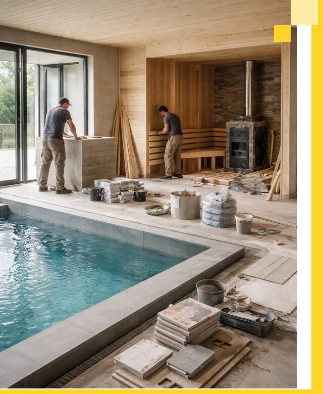 Проектирование и строительство бань с бассейном в Сибае