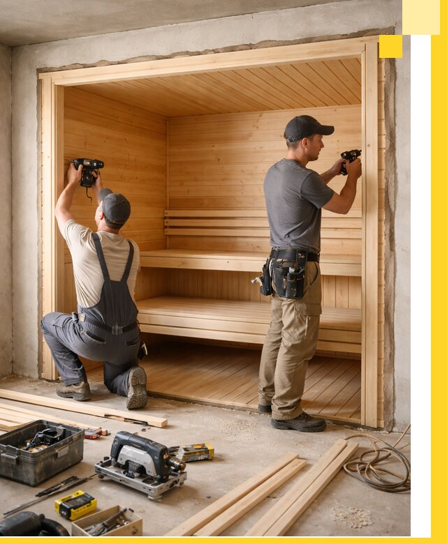 Монтаж саун под ключ в Сибае — проектирование и установка