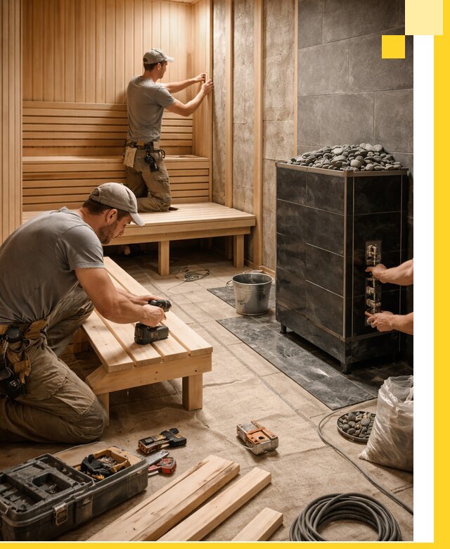 Дизайн и строительство интерьерных саун под ключ в Сибае