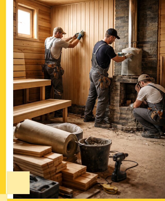 Ремонт бань под ключ в Сибае от 46242 р. | ЭриданСба