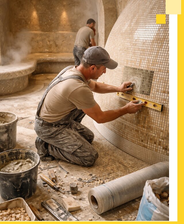 Хамам под ключ в Сибае: проектирование, строительство, отделка