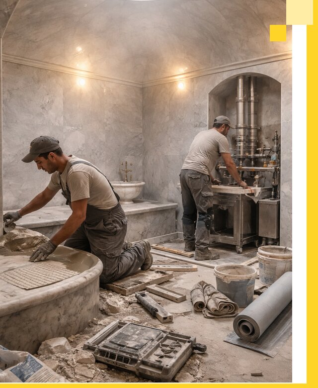 Строительство турецких бань хаммам под ключ в Сибае