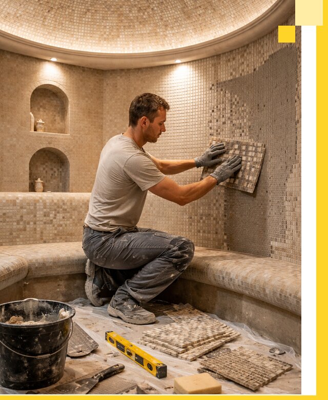 Устройство и монтаж домашнего хамама под ключ в Сибае